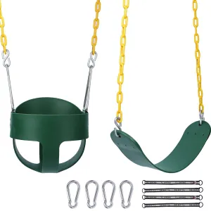 High Back Toddler Bucket Swing Seat with Coated Chains