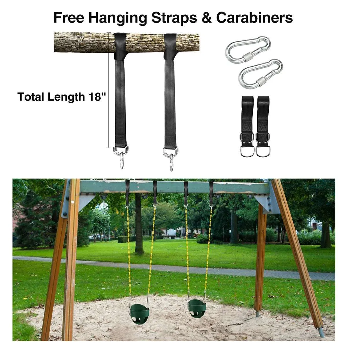 High Back Toddler Bucket Swing Seat with Coated Chains