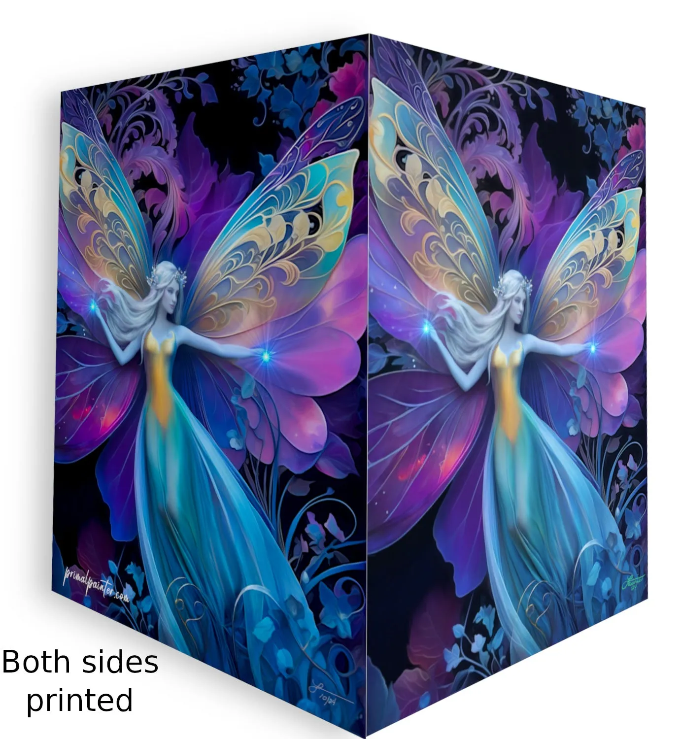 Intricate Fairy Art Greeting Card, Colorful Fantasy Artwork, Unique Notecard