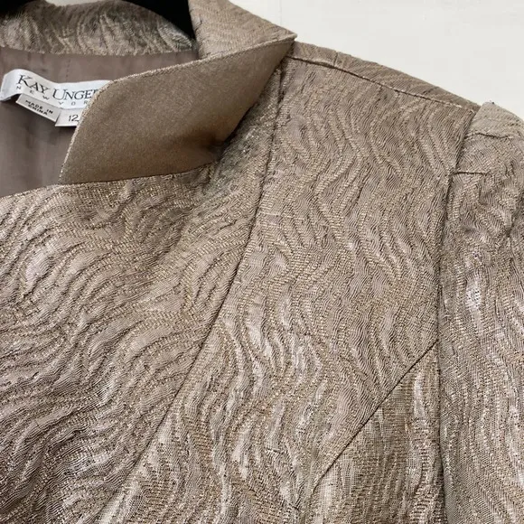 Kay Unger Vintage Metallic Blazer Size 12