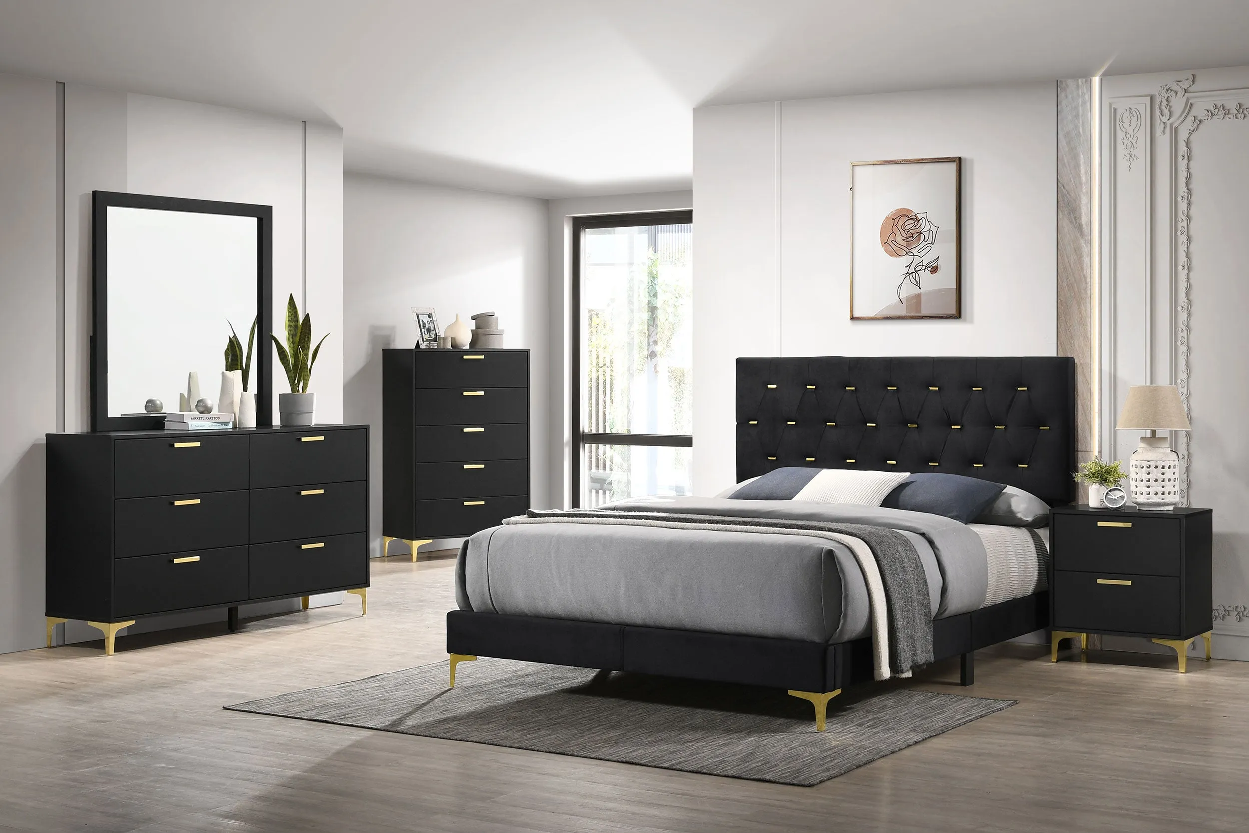 Kendall 2-drawer Nightstand Black