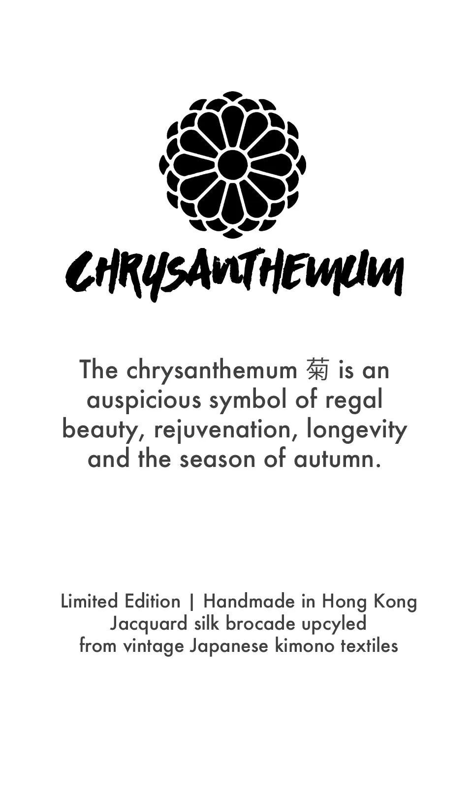 Kimono Silk Flower Hair Tie | Chrysanthemum peach