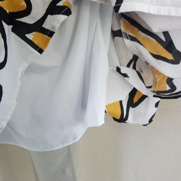 Lane Bryant Pink and Yellow Floral A-Line Midi Skirt Size 22/24