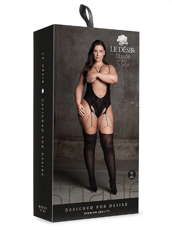 Le' Desir Shade Elara Bodystocking with Open Cups