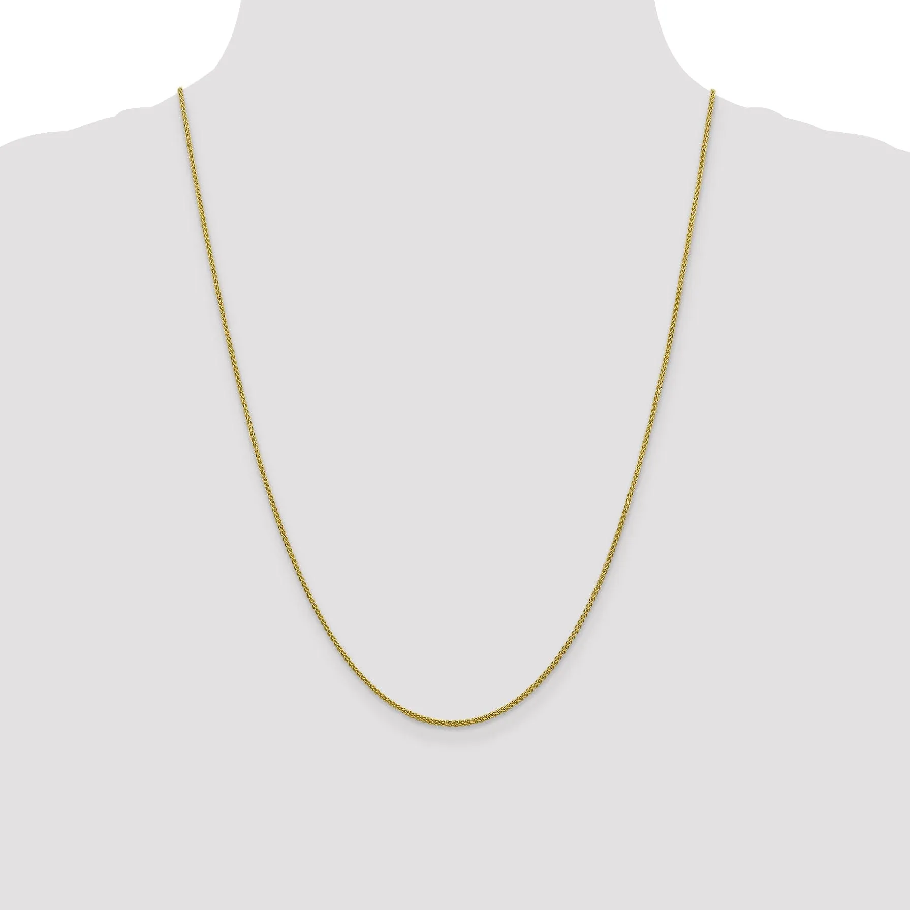 Leslie 10k Yellow Gold 1.5mm Spiga Wheat Chain