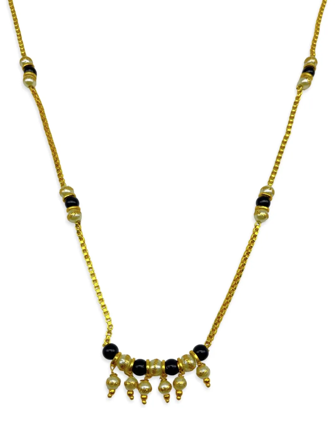 Long Mangalsutra Designs Latkan Pearls Pendant simple gold mangalsutra black beads gold chain