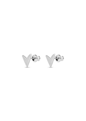 Love Stud Earrings Silver