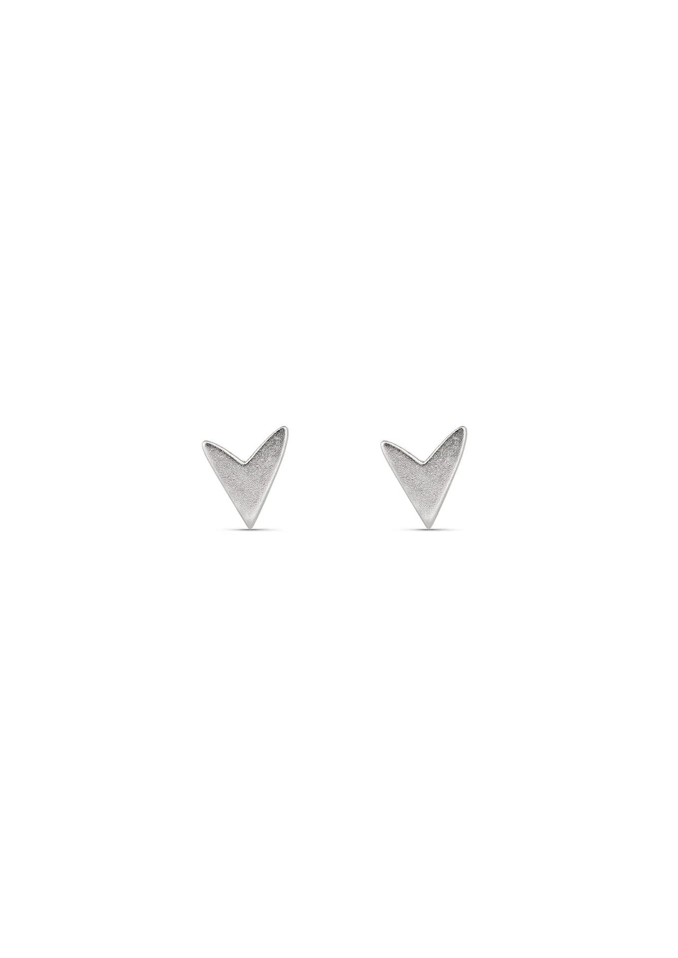 Love Stud Earrings Silver