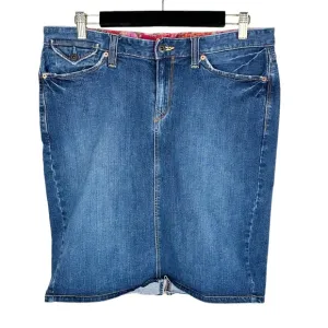 Lucky Brand by Gene Montesano Denim Midi Skirt