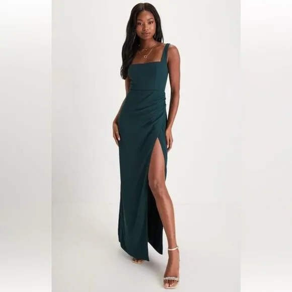 Lulus Glamorous Disposition Emerald Green Maxi Dress