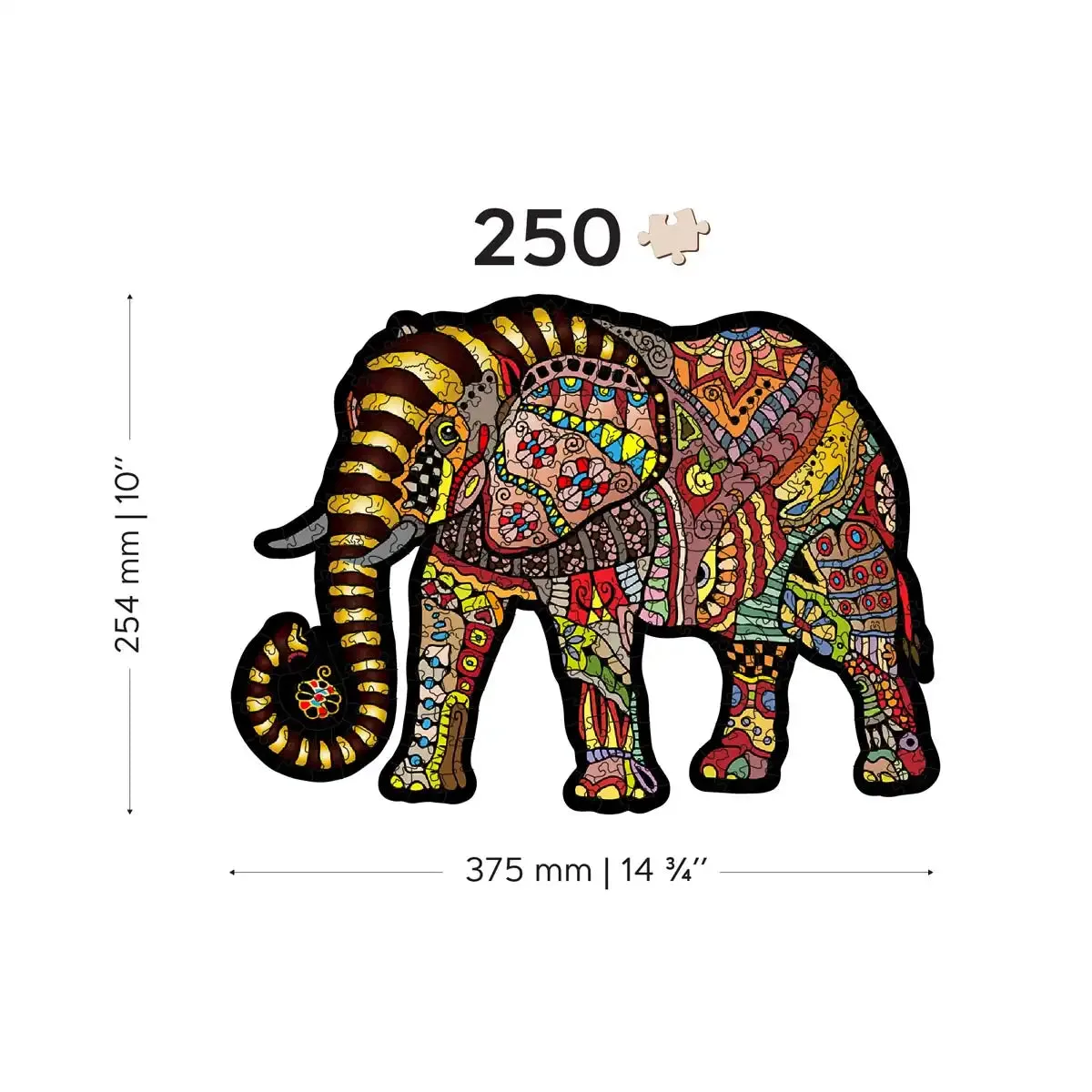 Magic Elephant 250pc Wooden Puzzle