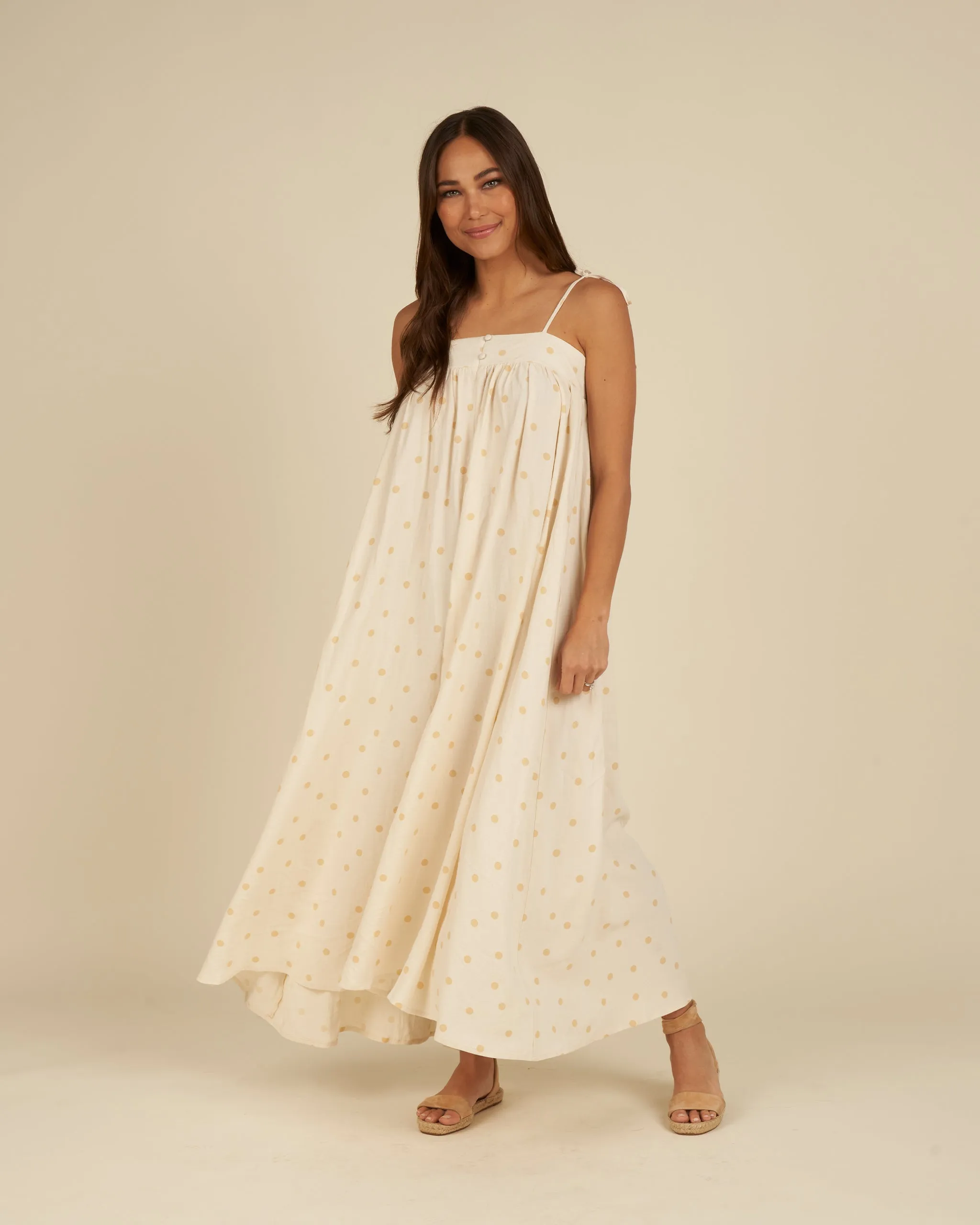 Malea Dress - Yellow Polka Dot