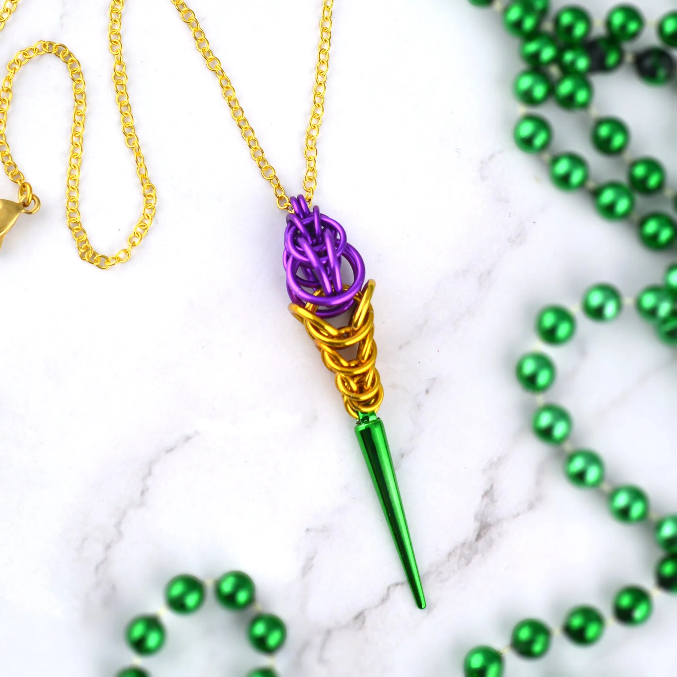 Mardi Gras Spike Pendant
