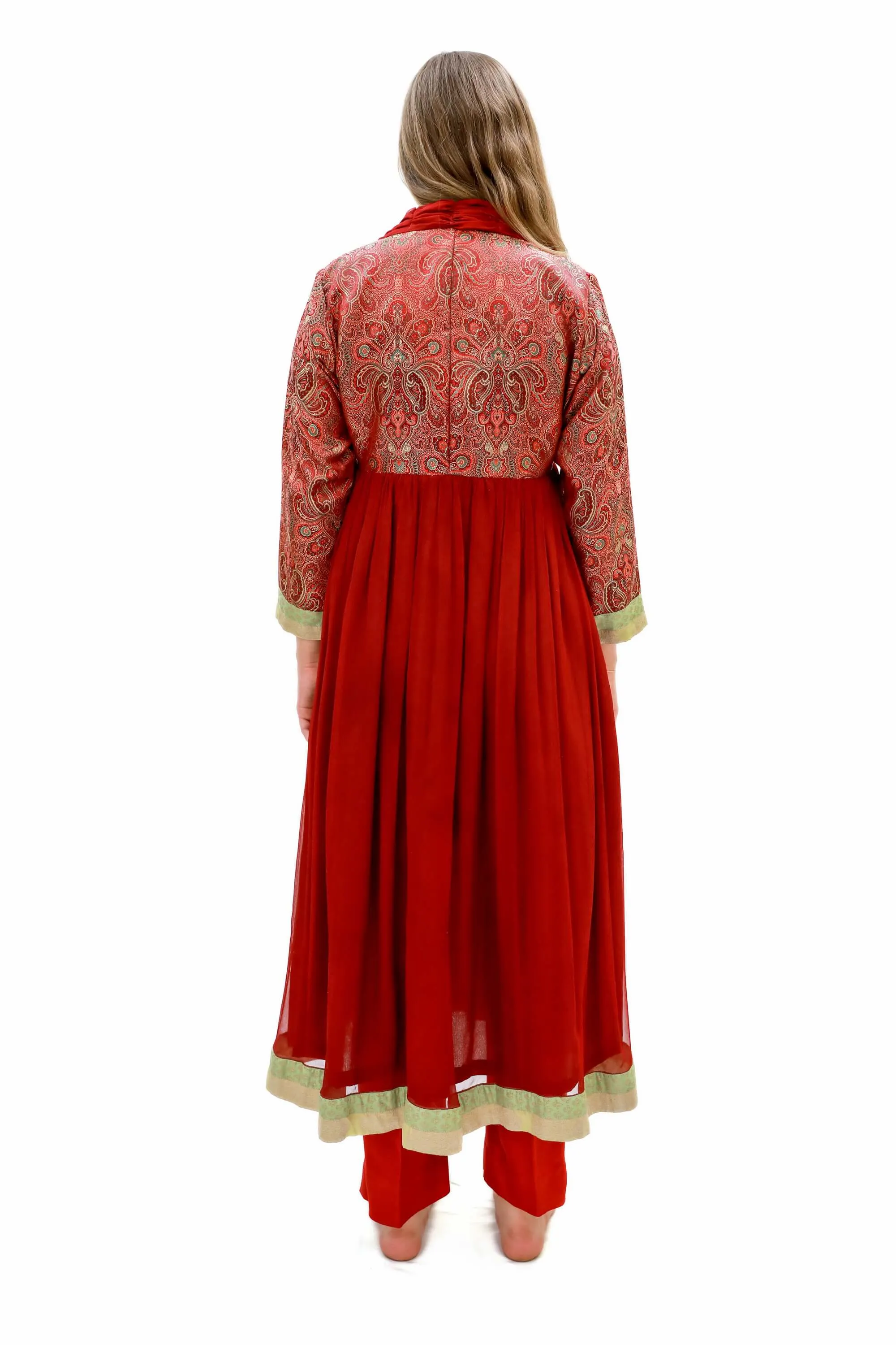 Maroon Chiffon Salwar Kameez - Suit