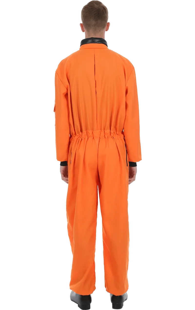 Mens Orange Astronaut Costume