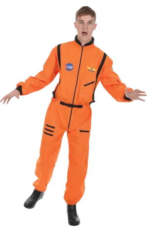 Mens Orange Astronaut Costume