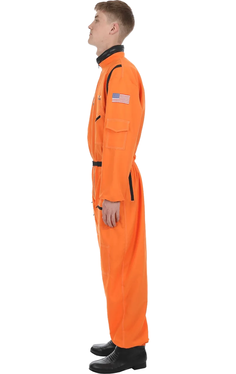 Mens Orange Astronaut Costume