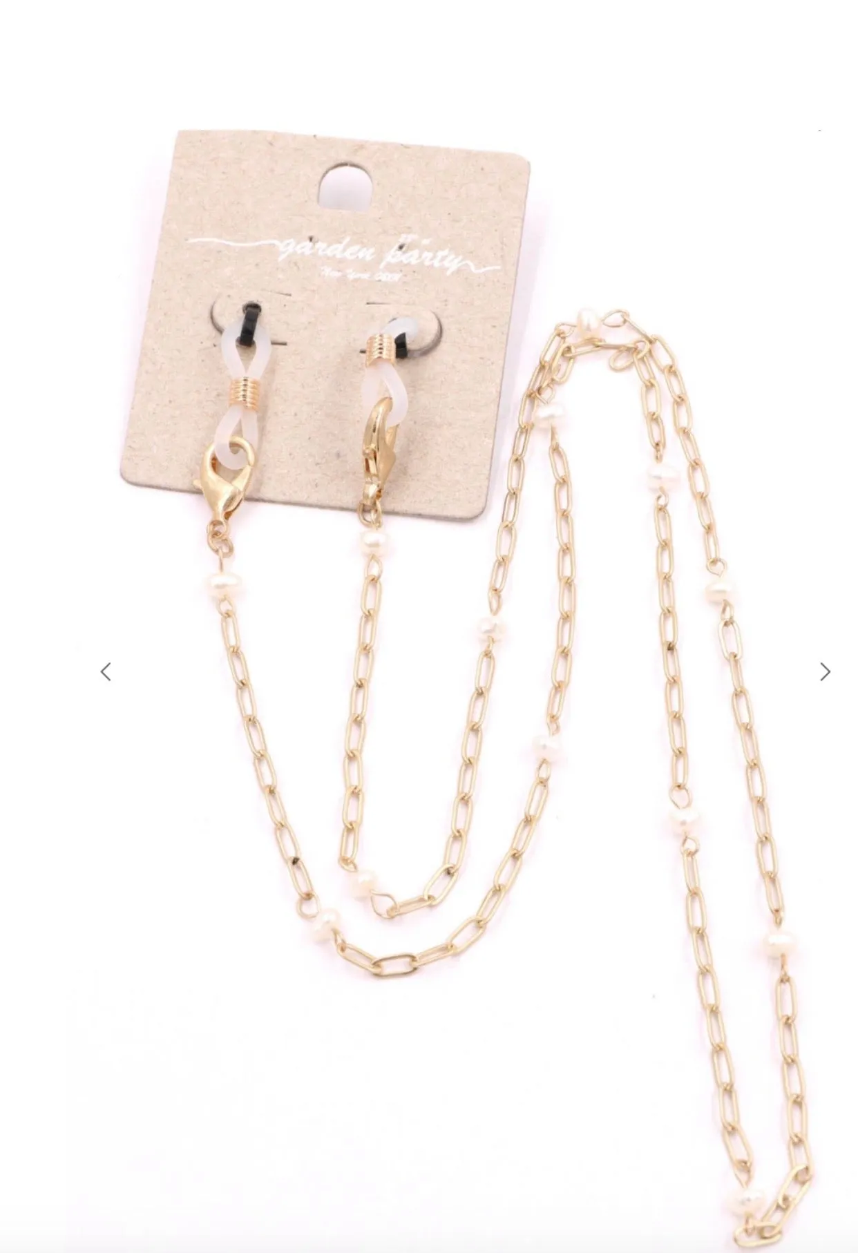 Metal Pearl Mask Chain