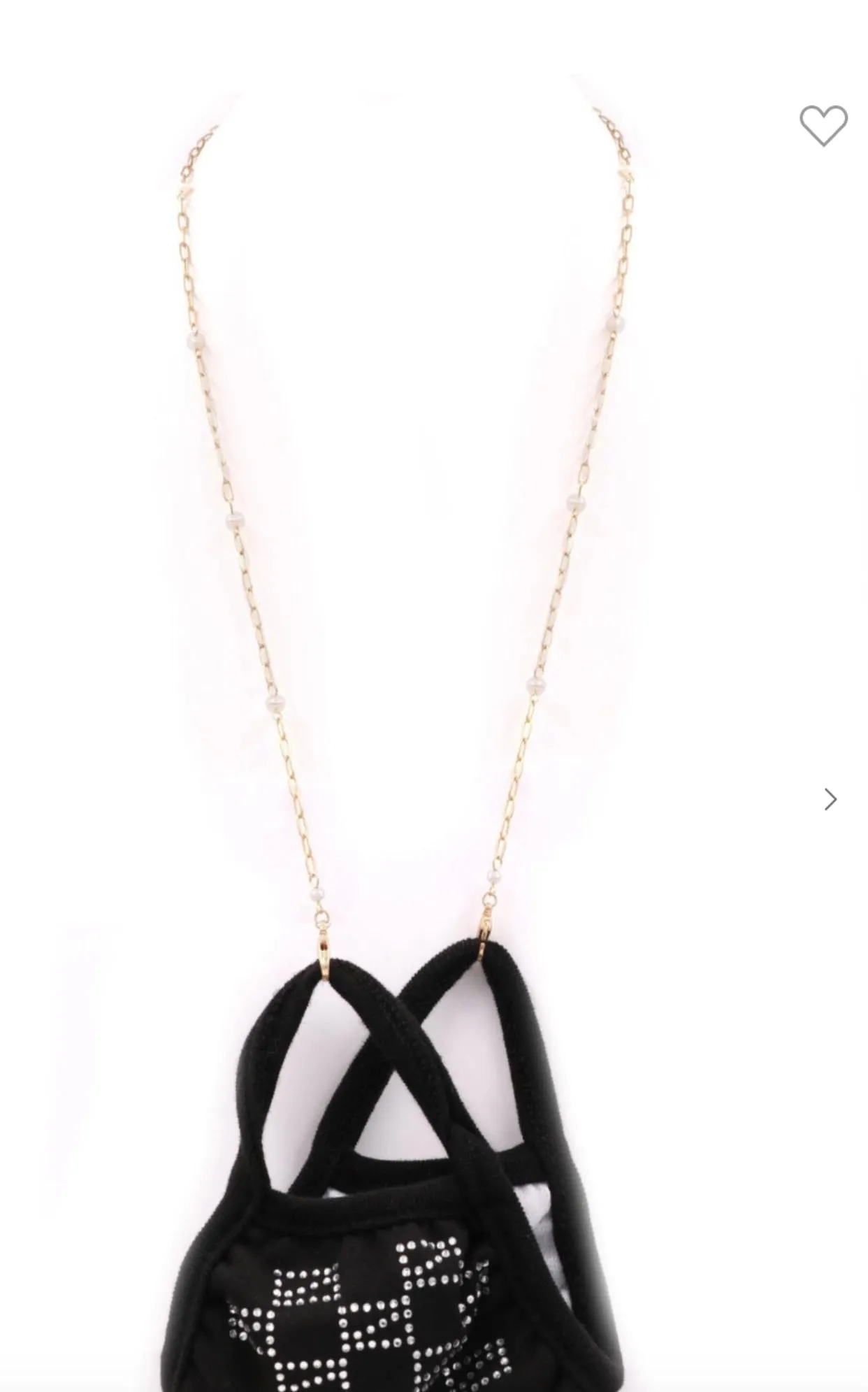 Metal Pearl Mask Chain