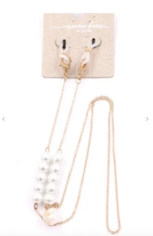 Metal Pearl Mask Chain