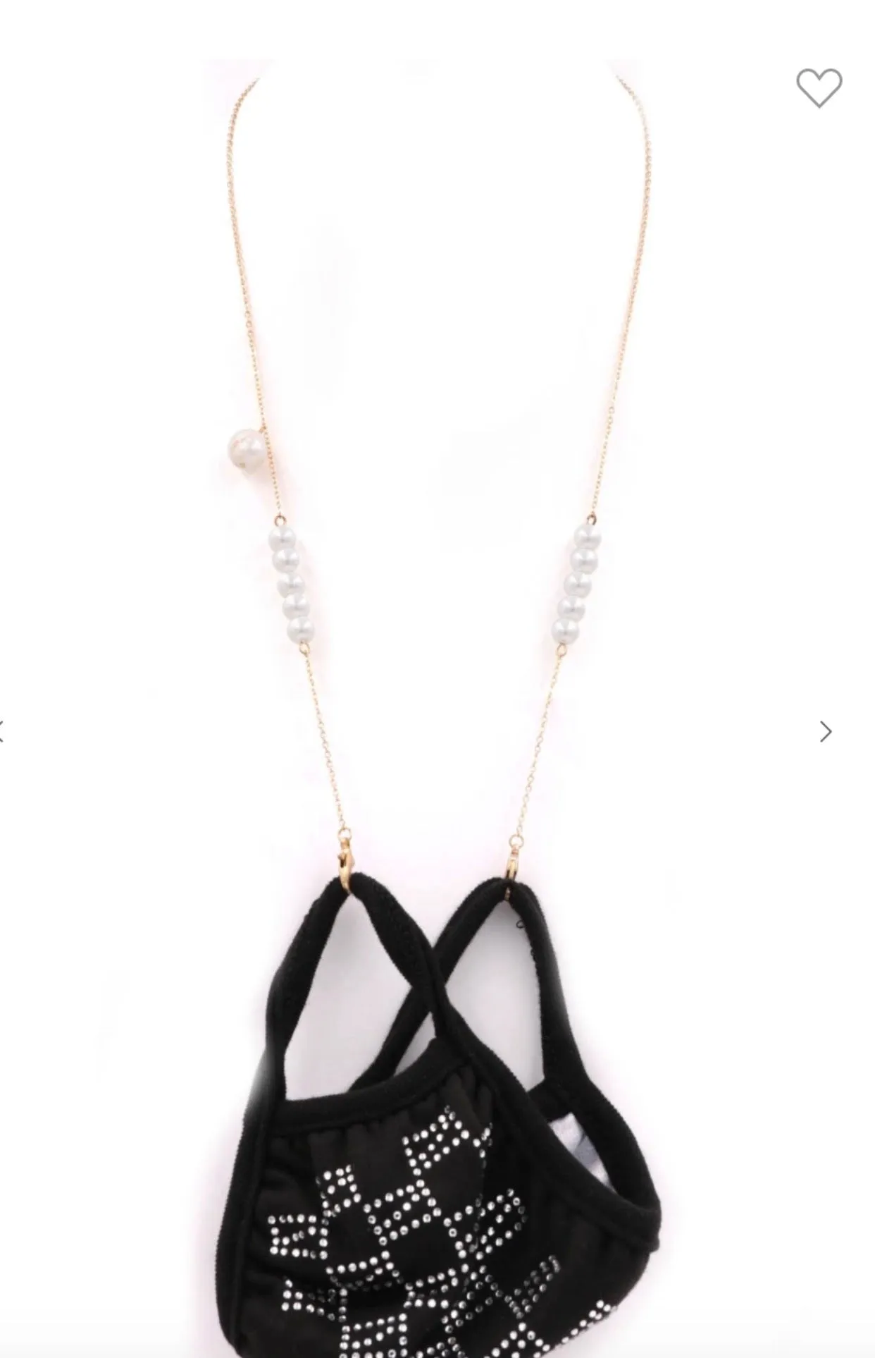 Metal Pearl Mask Chain