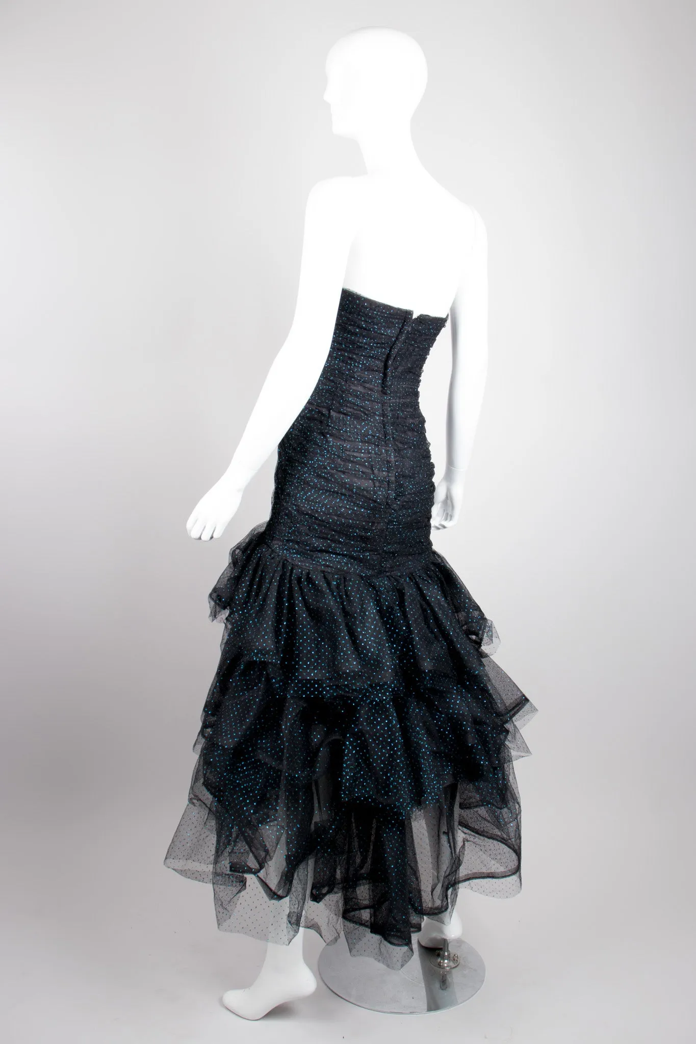 Metallic Dot Pouf Dress
