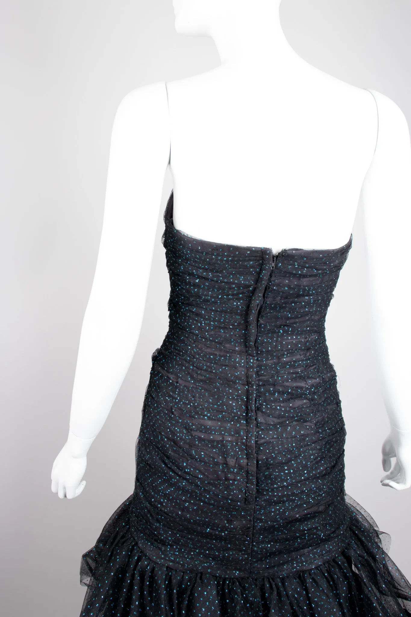 Metallic Dot Pouf Dress