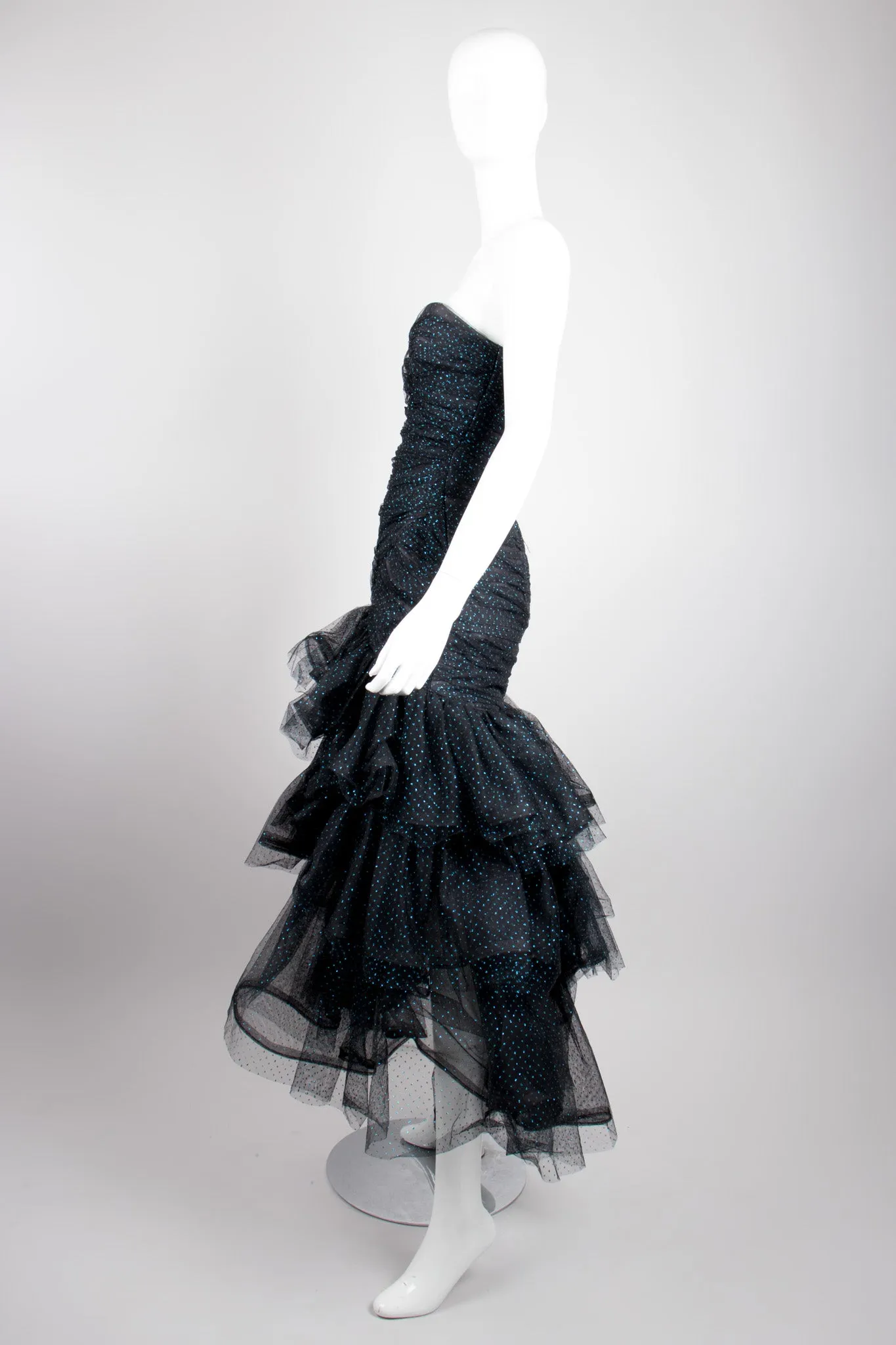 Metallic Dot Pouf Dress