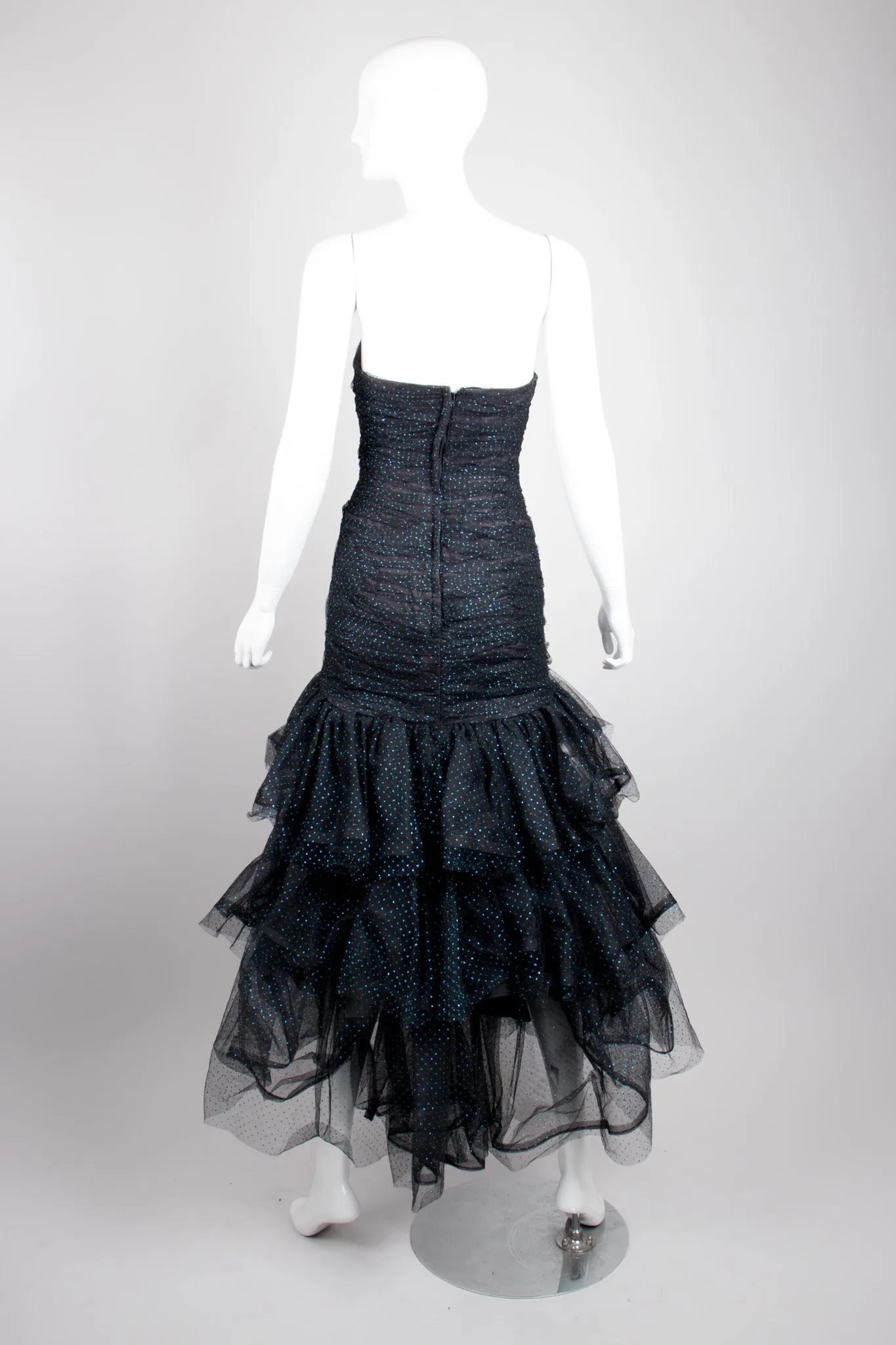 Metallic Dot Pouf Dress
