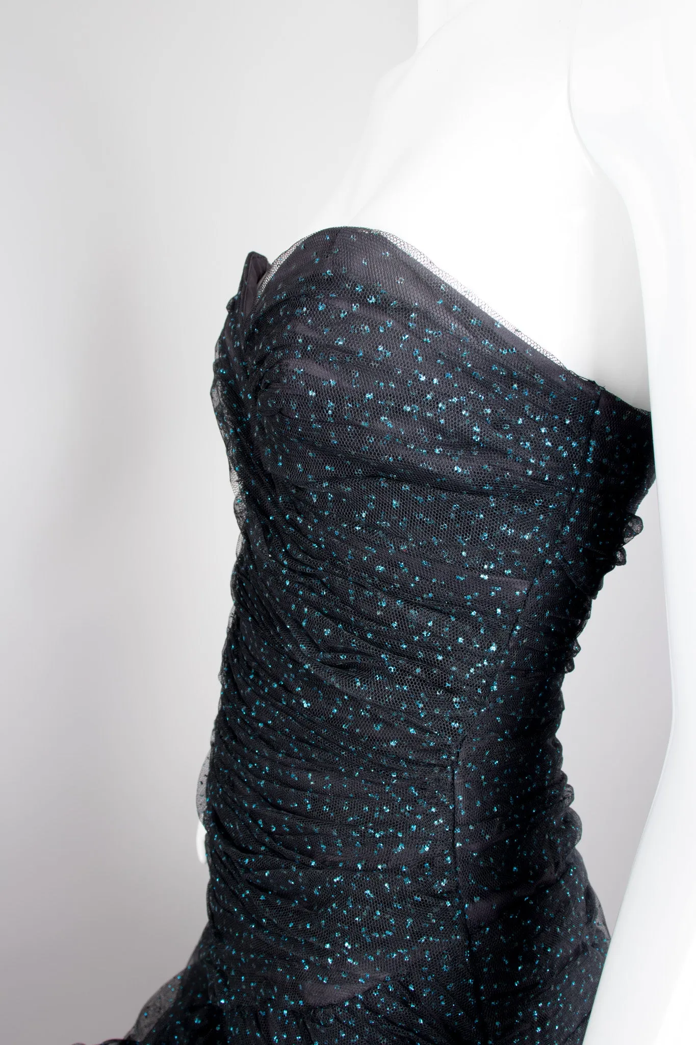 Metallic Dot Pouf Dress