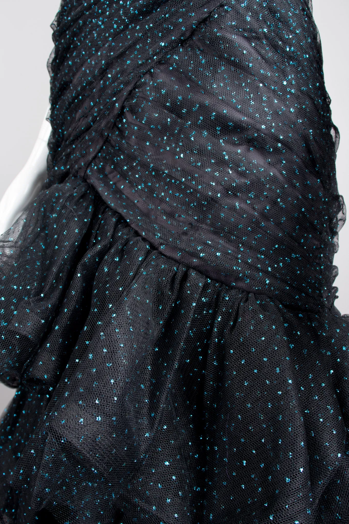 Metallic Dot Pouf Dress