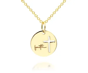 Mini Cross Faith Gold Necklace