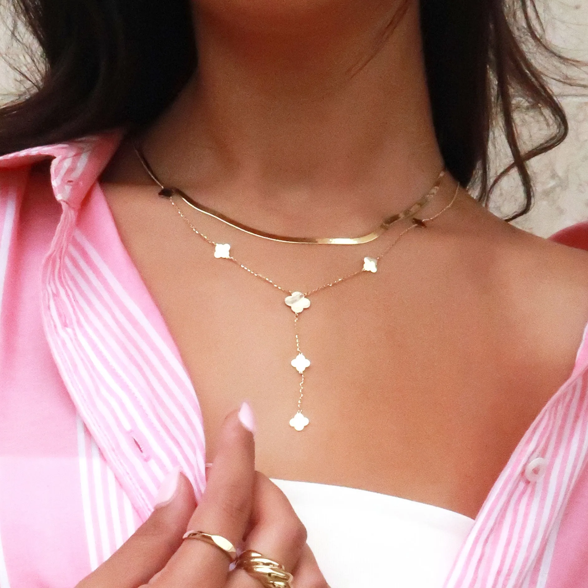 Mini Herringbone Necklace