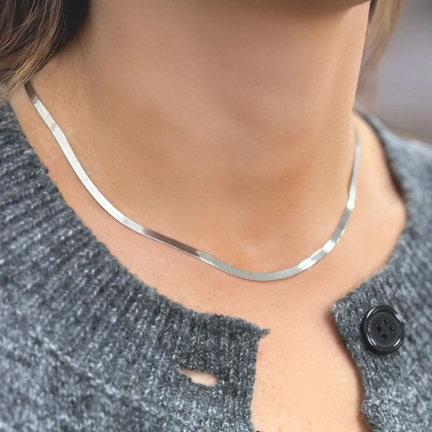 Mini Herringbone Necklace