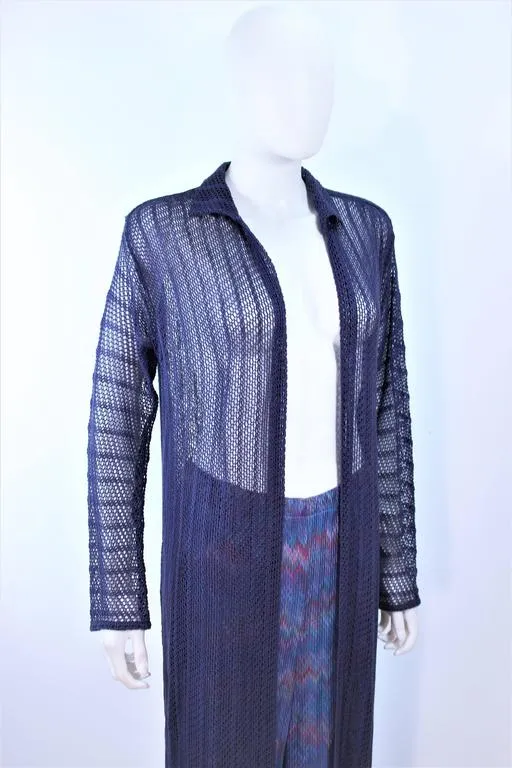 MISSONI Periwinkle Duster and Zig Zag Pattern Pants Size 46