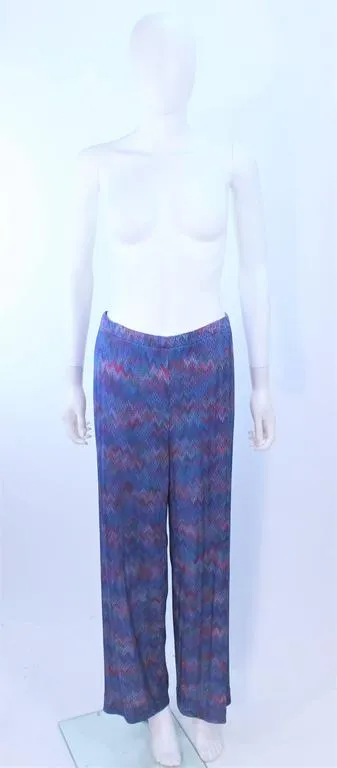 MISSONI Periwinkle Duster and Zig Zag Pattern Pants Size 46