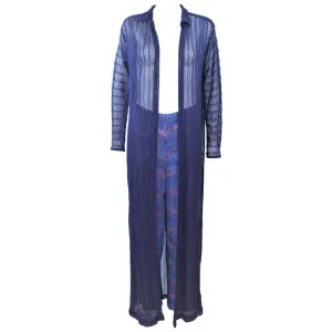 MISSONI Periwinkle Duster and Zig Zag Pattern Pants Size 46