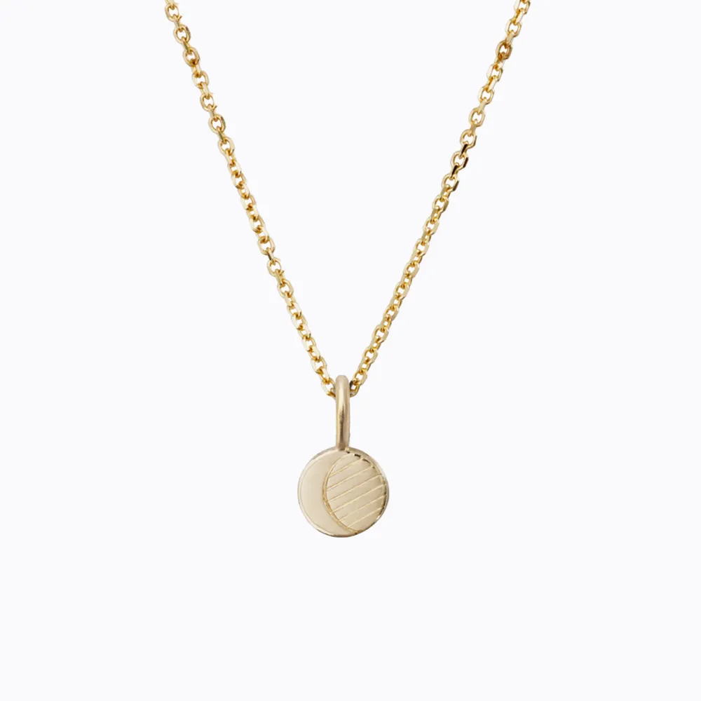 Moon Phase Birthstone Pendant
