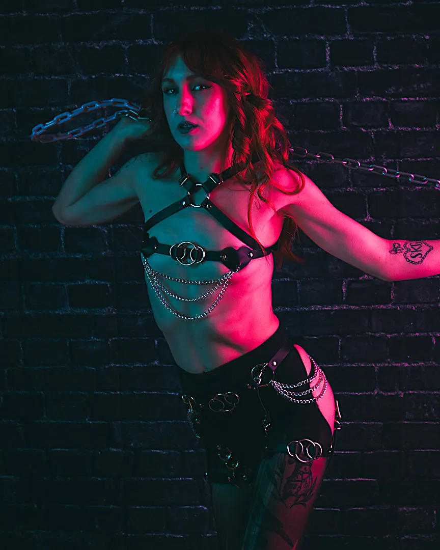 Morrigan thigh harness belt faux or leather