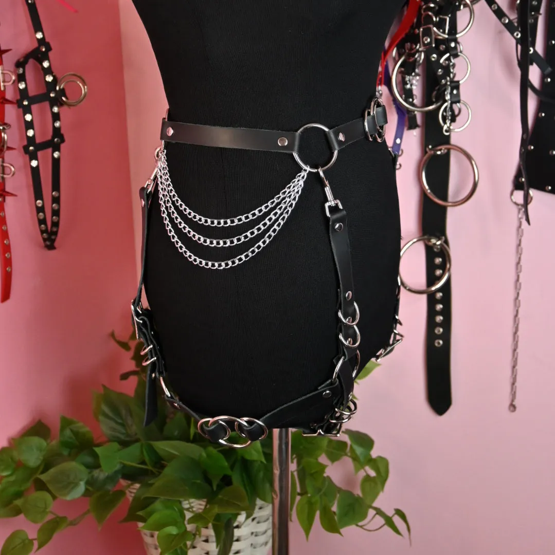 Morrigan thigh harness belt faux or leather