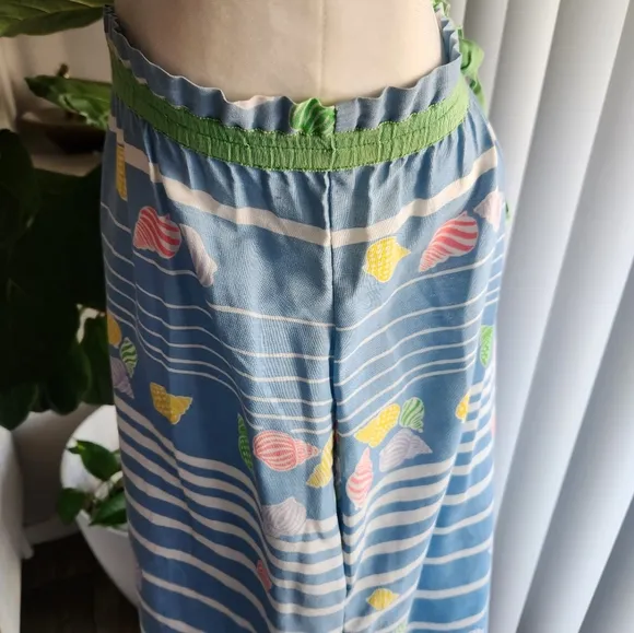 Mr. Hank Vintage 70s Seashell Beach Coquette Maxi Skirt