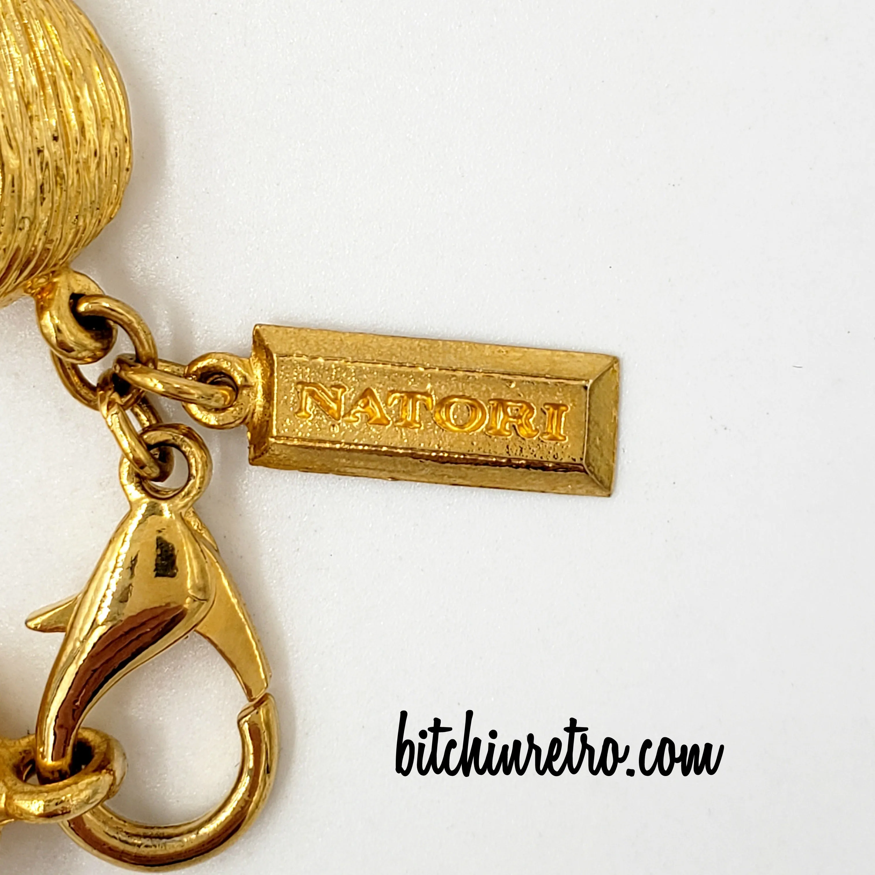 Natori Designer Textured Chain Link Bracelet