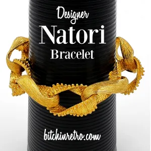 Natori Designer Textured Chain Link Bracelet