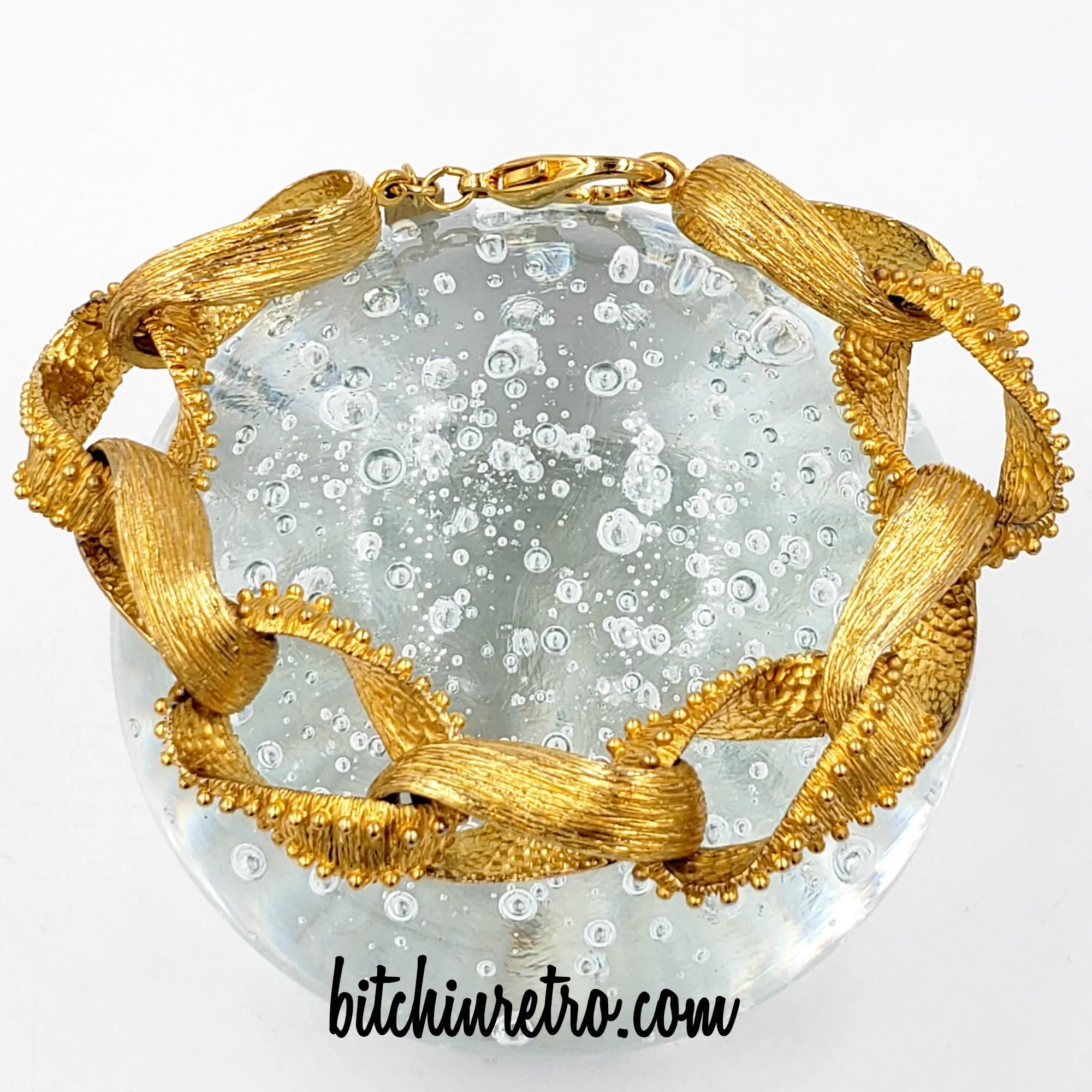 Natori Designer Textured Chain Link Bracelet