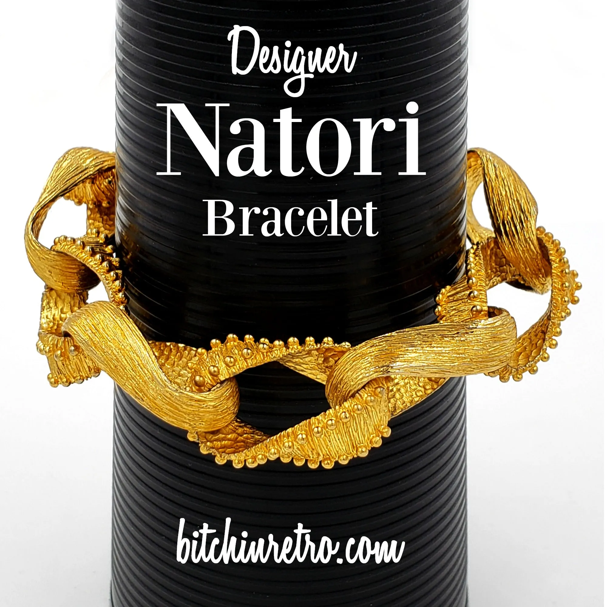 Natori Designer Textured Chain Link Bracelet