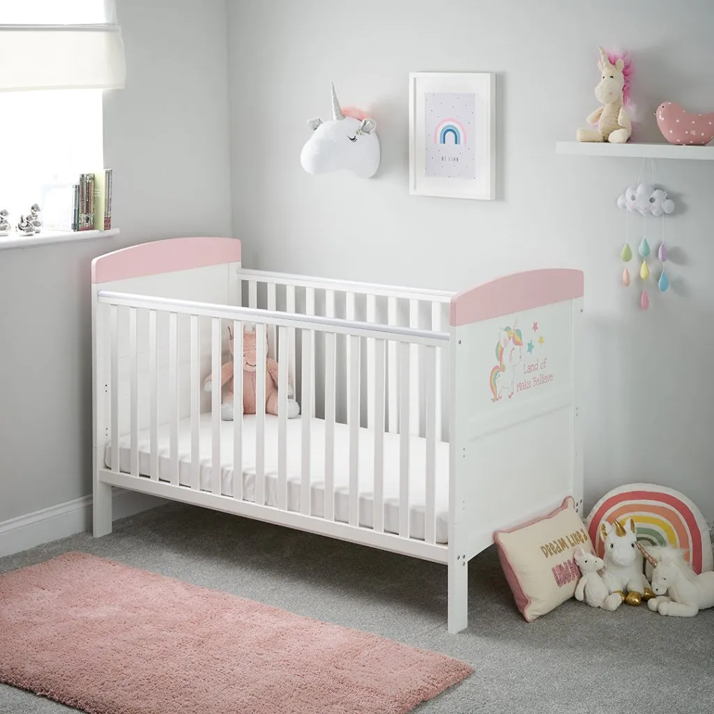 OBABY Grace Inspire Cot Bed Unicorn