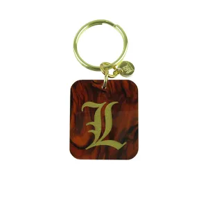 Old English Single Letter Keychain