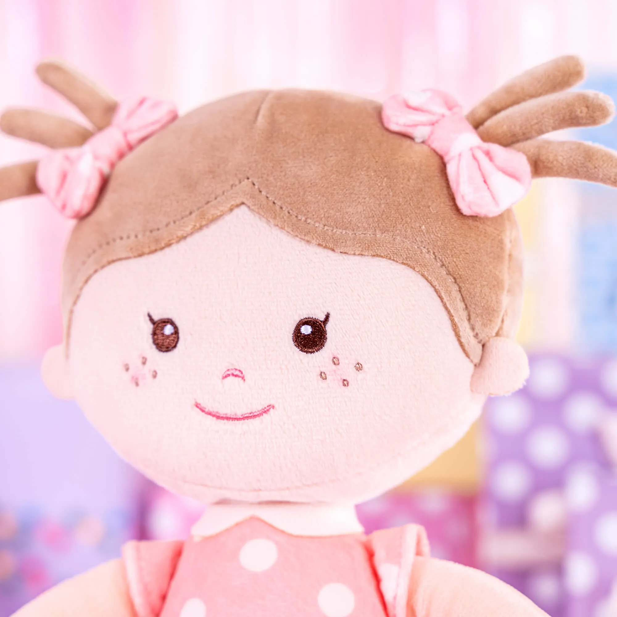 Onetoo 13-inch Baby Doll Girl Gifts Polka Dot Series Dolls Coral