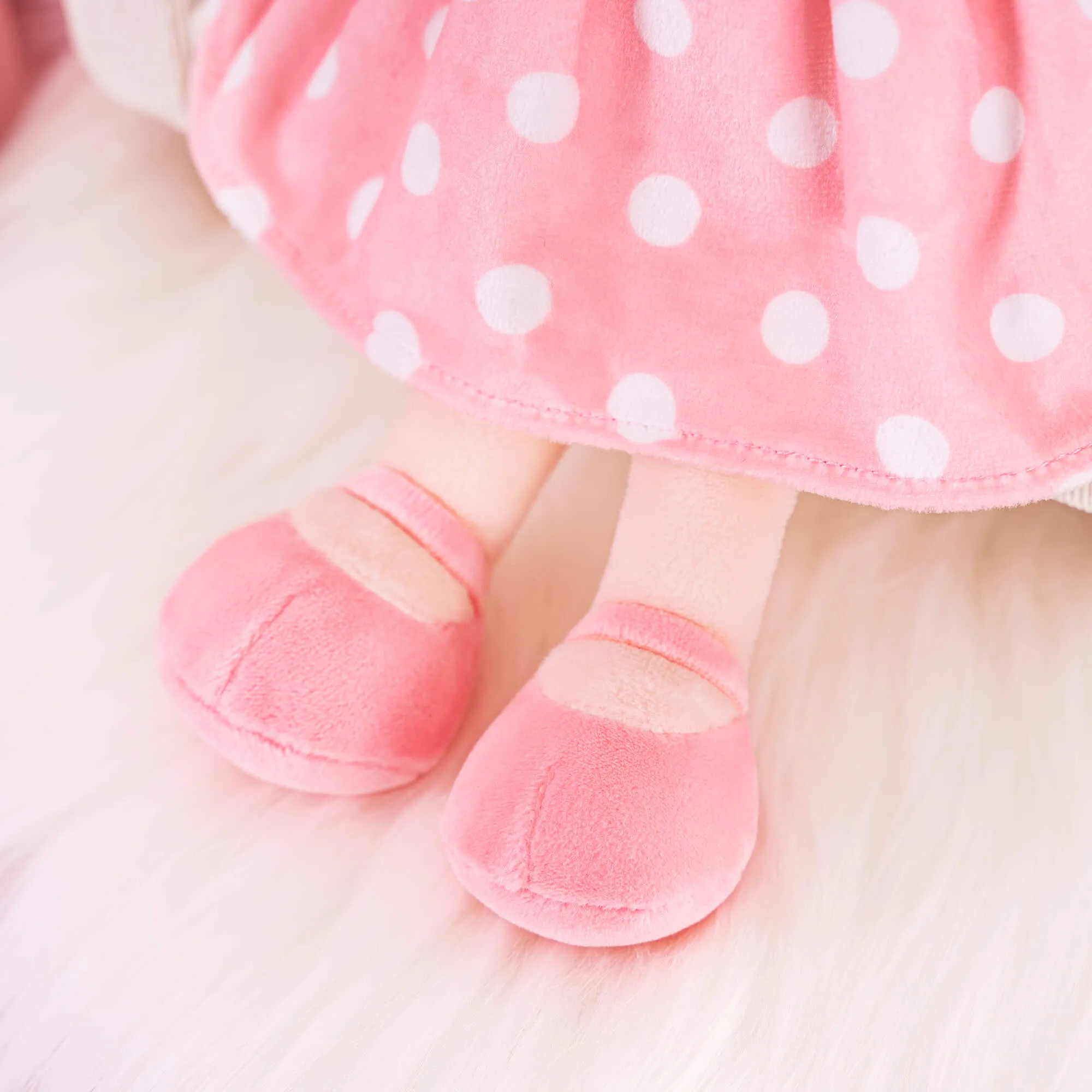 Onetoo 13-inch Baby Doll Girl Gifts Polka Dot Series Dolls Coral