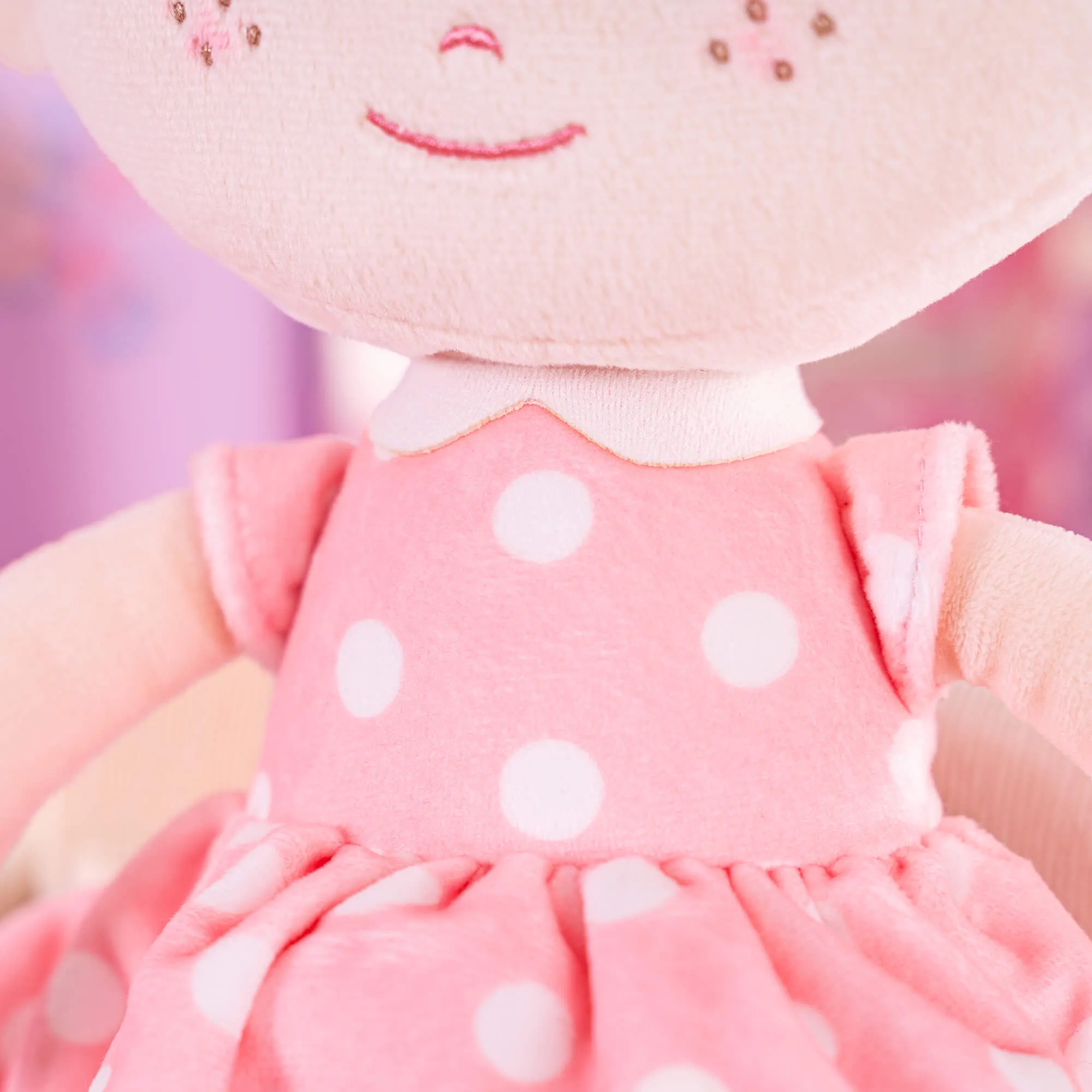 Onetoo 13-inch Baby Doll Girl Gifts Polka Dot Series Dolls Coral